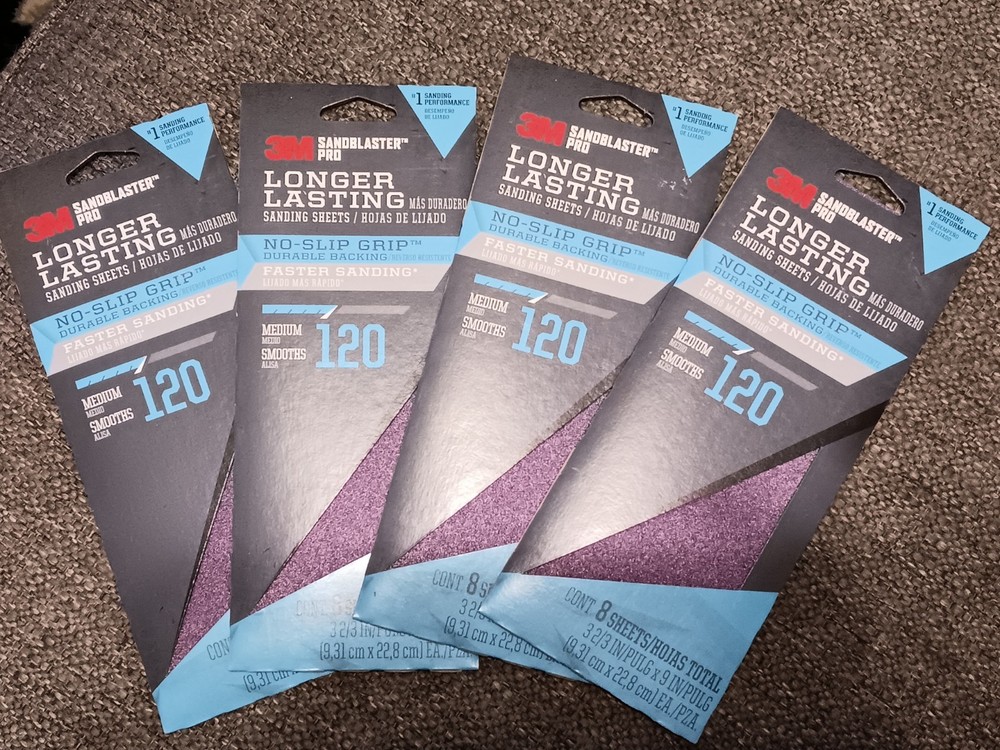3M Sandblaster Pro Sanding Sheets  120 Grit (8)