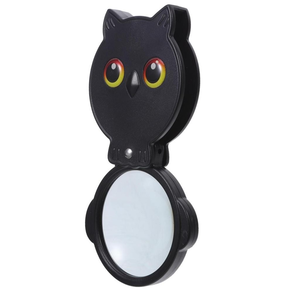 Owl Pocket Loupe Rotating Folding Magnifier Compact Travel Reader Tool