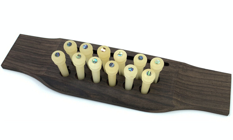 6x Guitar Pin String Peg Unbleached Bone Abalone shell Dot Luthier Bridge