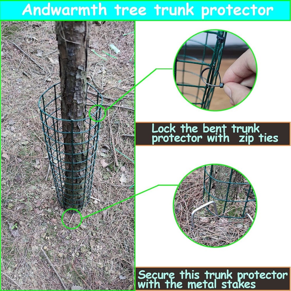 Andwarmth Tree Protectors-Tree Protectors from Deer,Tree Trunk Protector 8pcs
