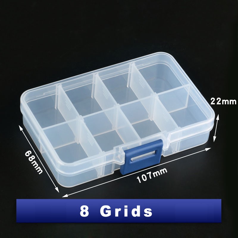 Electronic Components Screws Assortment Organiser Case 8/13/28 Grids Storage Box