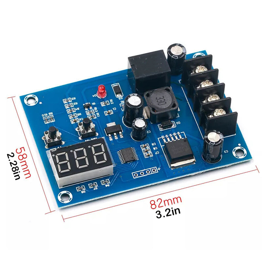 2x Battery Charge Controller Protection Module w/ LED Voltmeter XH-M603 12V 24V