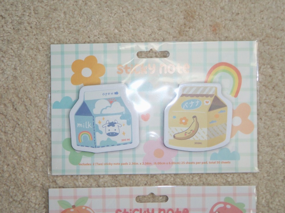NEW, SET OF 2 STICKY NOTE NOVELTY SETS