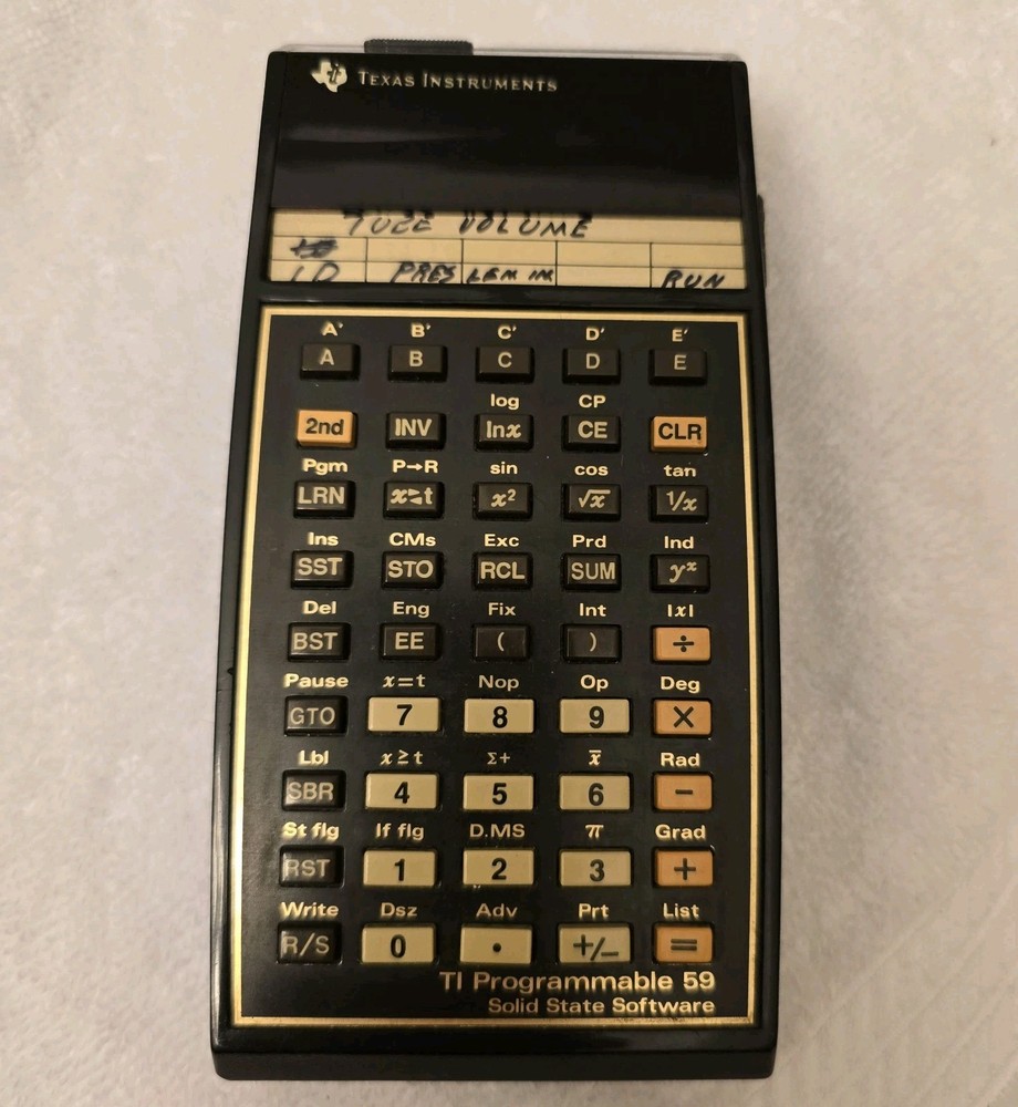 Texas Instruments TI-59 Programmable Calculator w/Library Module FOR PARTS