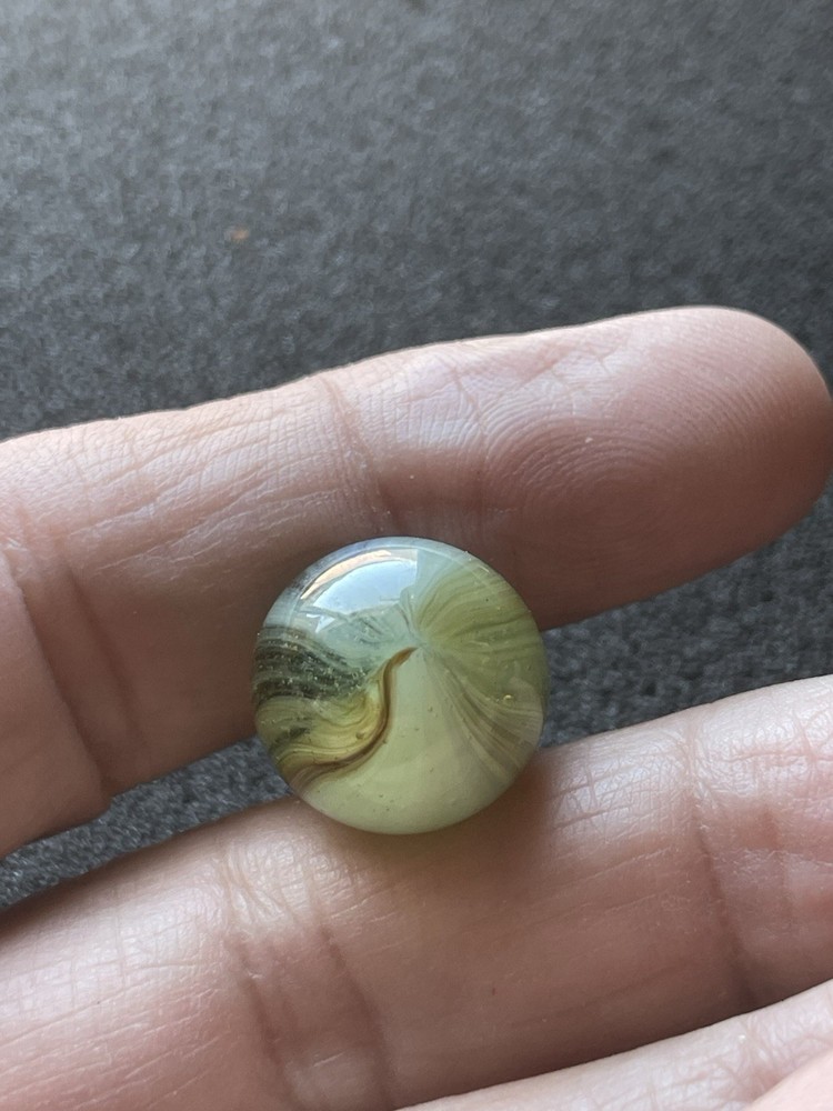Vintage Akro Agate Moss Agate Marble - 3/4"..TM1423