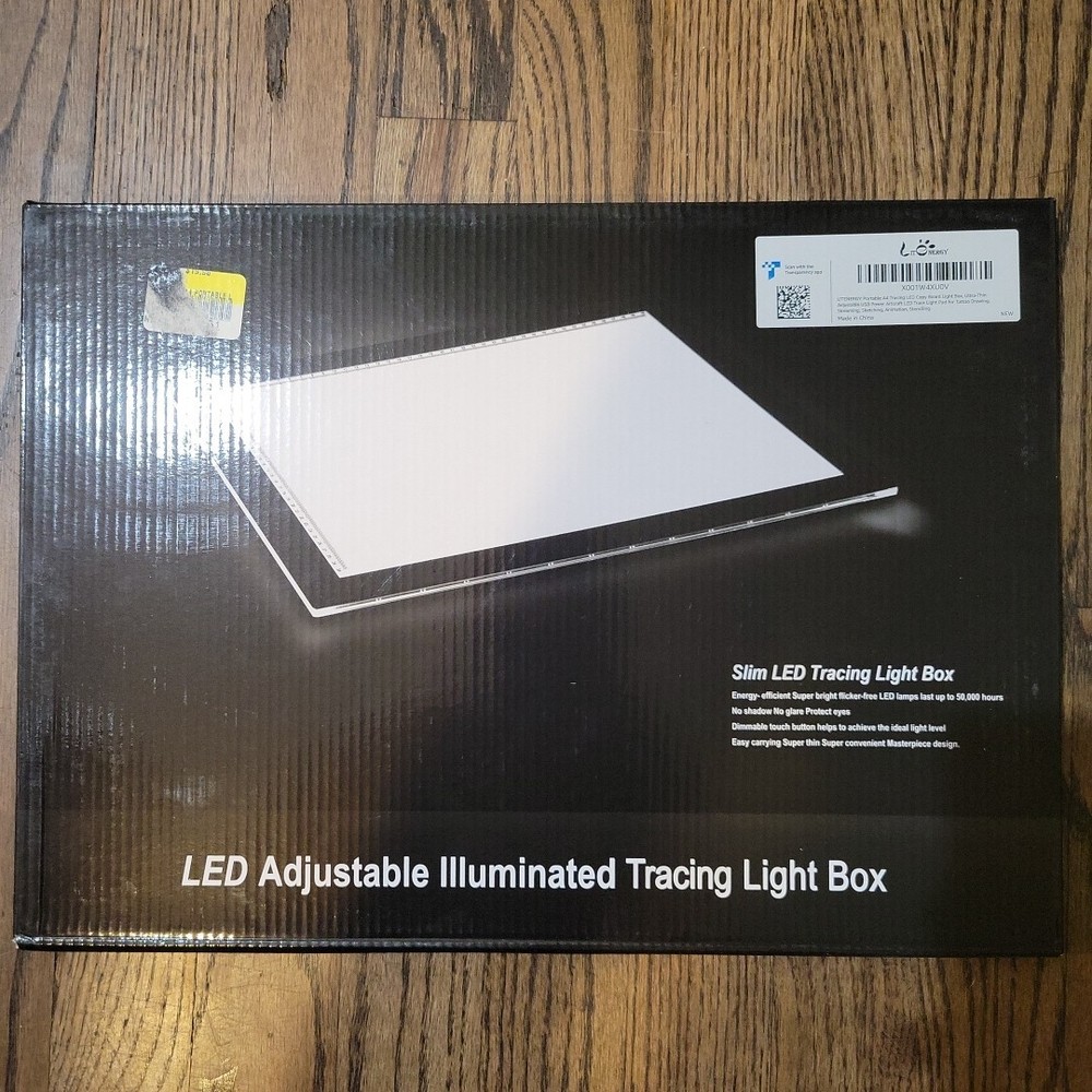 LED Adjustable Illuminated Tracing Light Box Slim A4 SIZE 9X12 ACTIVE AREA
