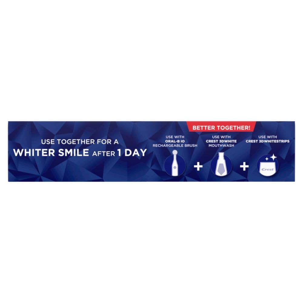 Crest 3D White Advanced Luminous Mint Teeth Whitening Toothpaste, Crest Toothpas