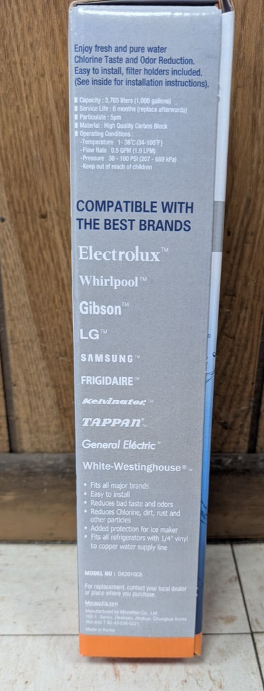 Refridgerater water filter DA2010CB