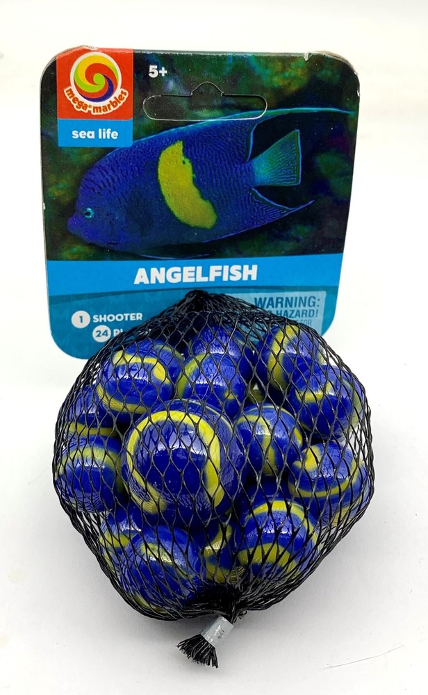 Mega Marble ANGELFISH MARBLE NET (24 Player Marbles & 1 Shooter Marble)