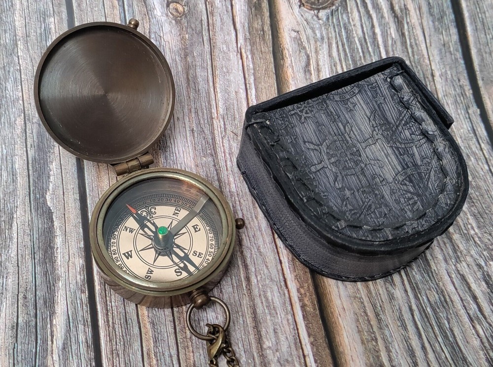 Personalised Compass for Son, Personalized Gift, Antique Brass Engraved Compass