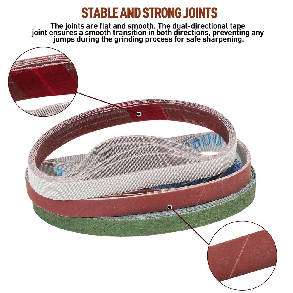 45 Pcs 1/2 x 12 Replacement Sharpening Belt Kit for Official Work Sharp New