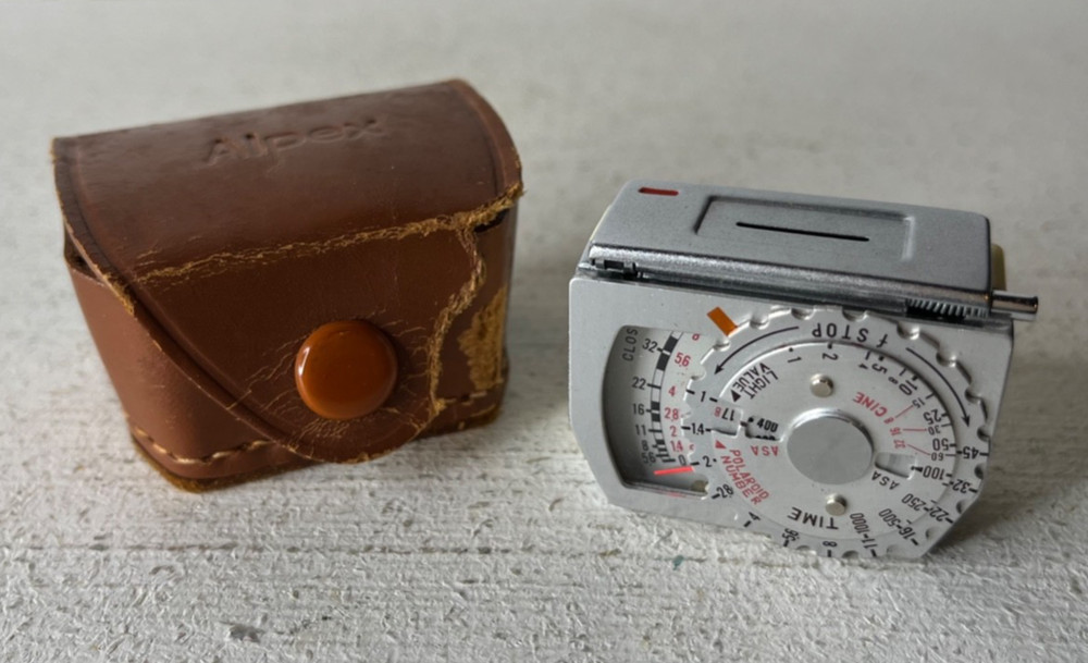 Alpex Clip-On Exposure Meter w/ Leather Case