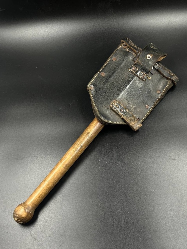 German Folding Entrenching Tool in Carrier.
