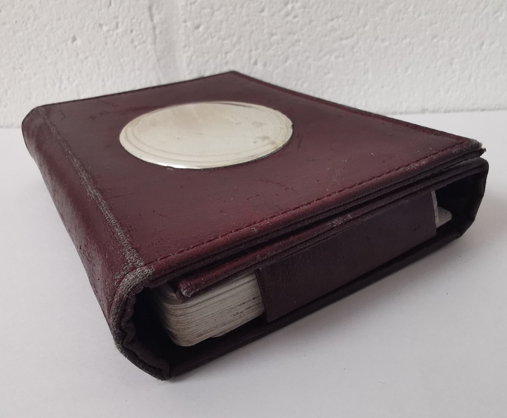 Solid Silver Mounted Playing Cards Case.