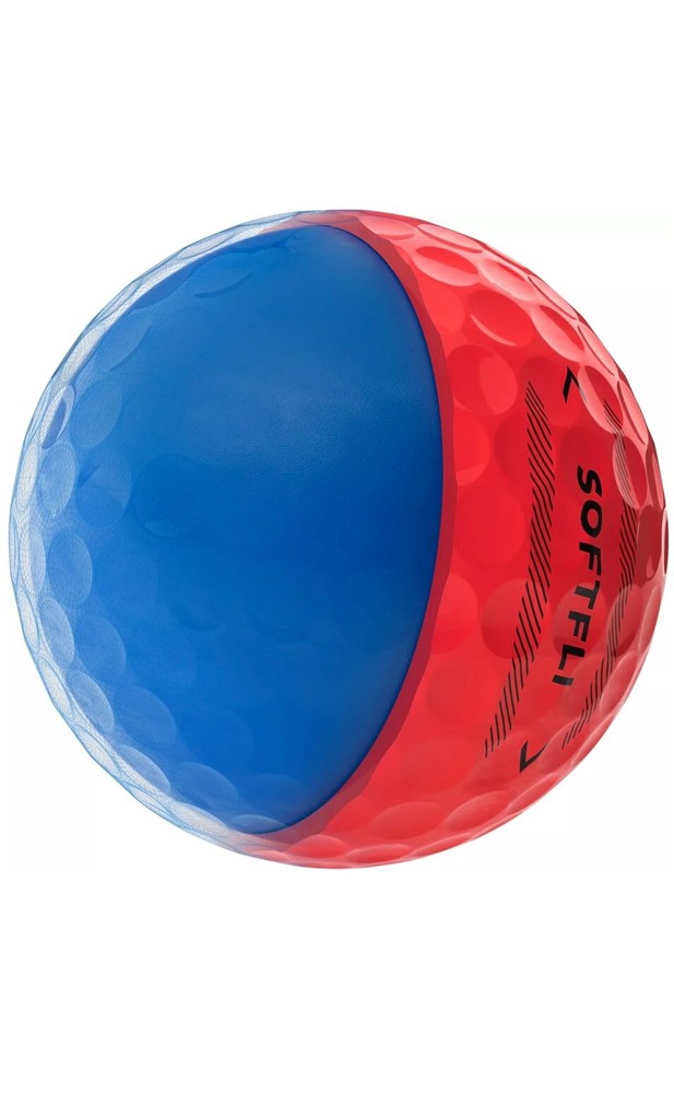 Maxfli SoftFli Golf Balls - Matte Red - 12 Pack