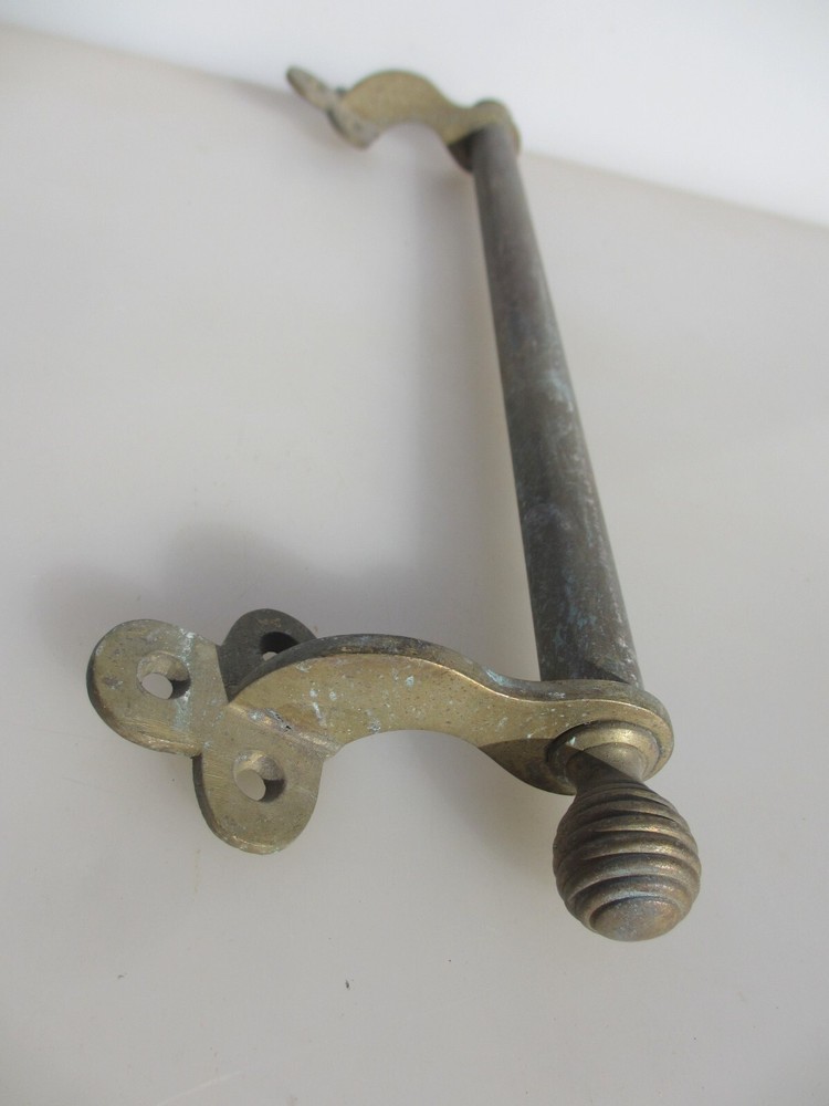 Victorian Brass Sash Window Bar Lift Old Trunk Handle Pull Antique Beehive 15"