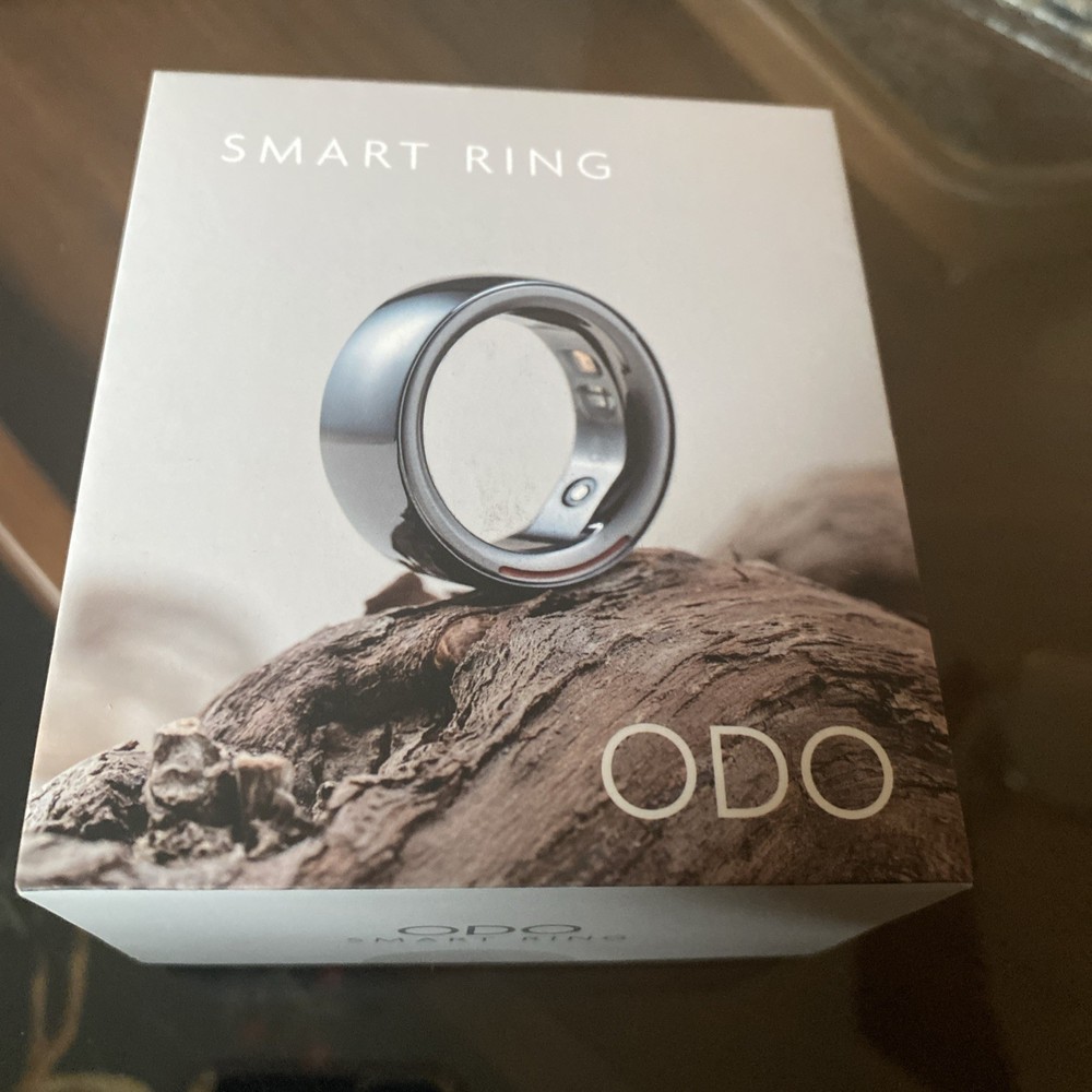ODO smart ring, black, size 7