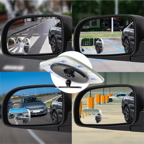 4 Pack Blind Spot Mirrors for Car—Frameless Side Mirror Rectangle—4pcs