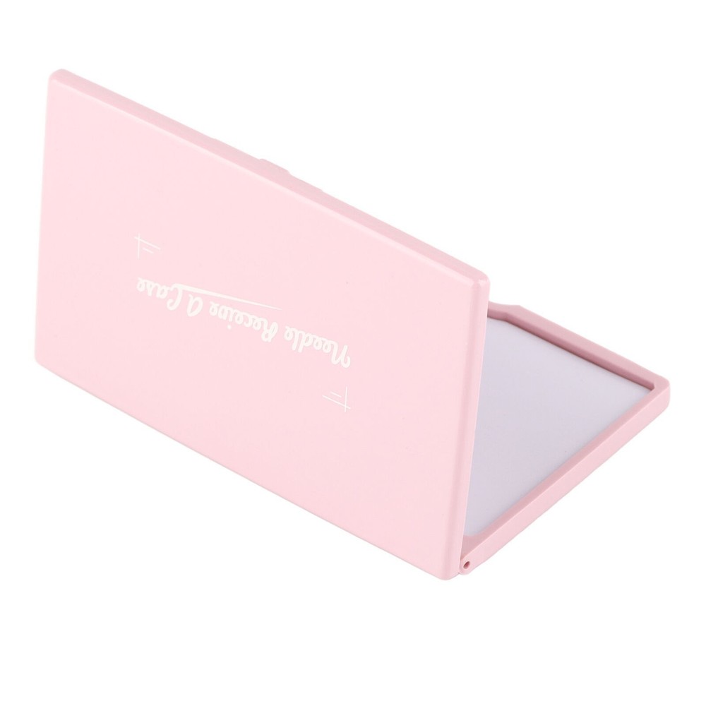 Magnetic Needle Case Pink Plastic Shell Light Portable Compact Stitching Pin