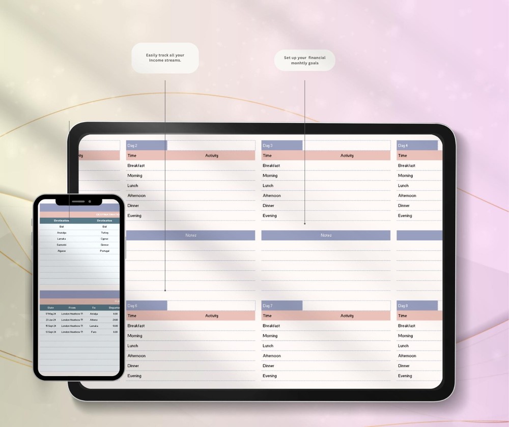 Digital Wedding Planner Spreadsheet Budget Tracker Guest List Checklist