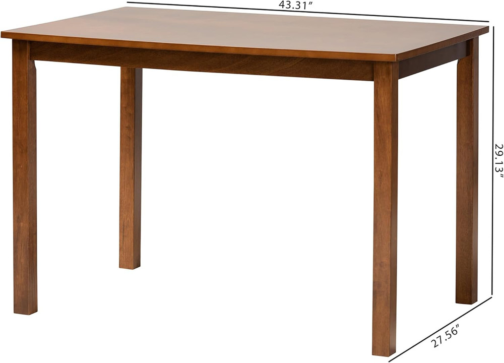 Eveline Walnut Brown Dining Table - Chic & Versatile Design for Any Space