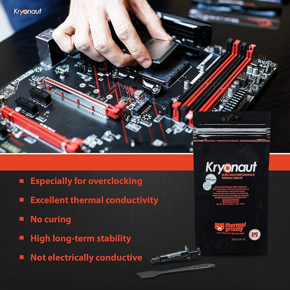 Thermal Grizzly Kryonaut The High Performance Thermal Paste for Cooling CPU/GPU