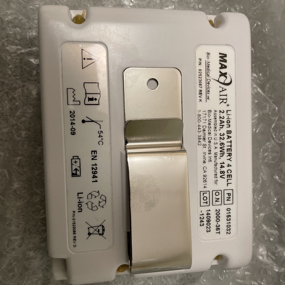 Max Air Systems Li-ion Battery For CAPR 2000-36T - Fully Charged