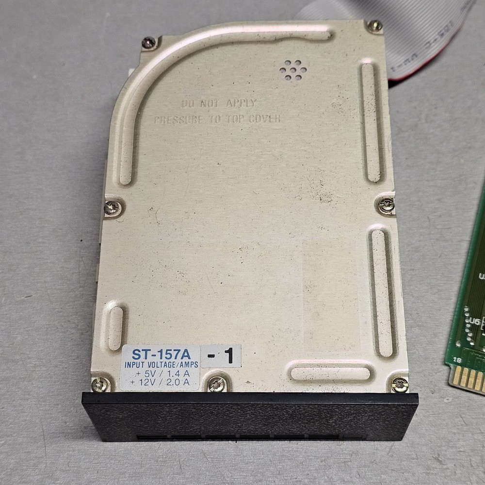 Seagate ST-157A 44MB IDE Hard Drive with ISA Controller Card & Cable (Untested)
