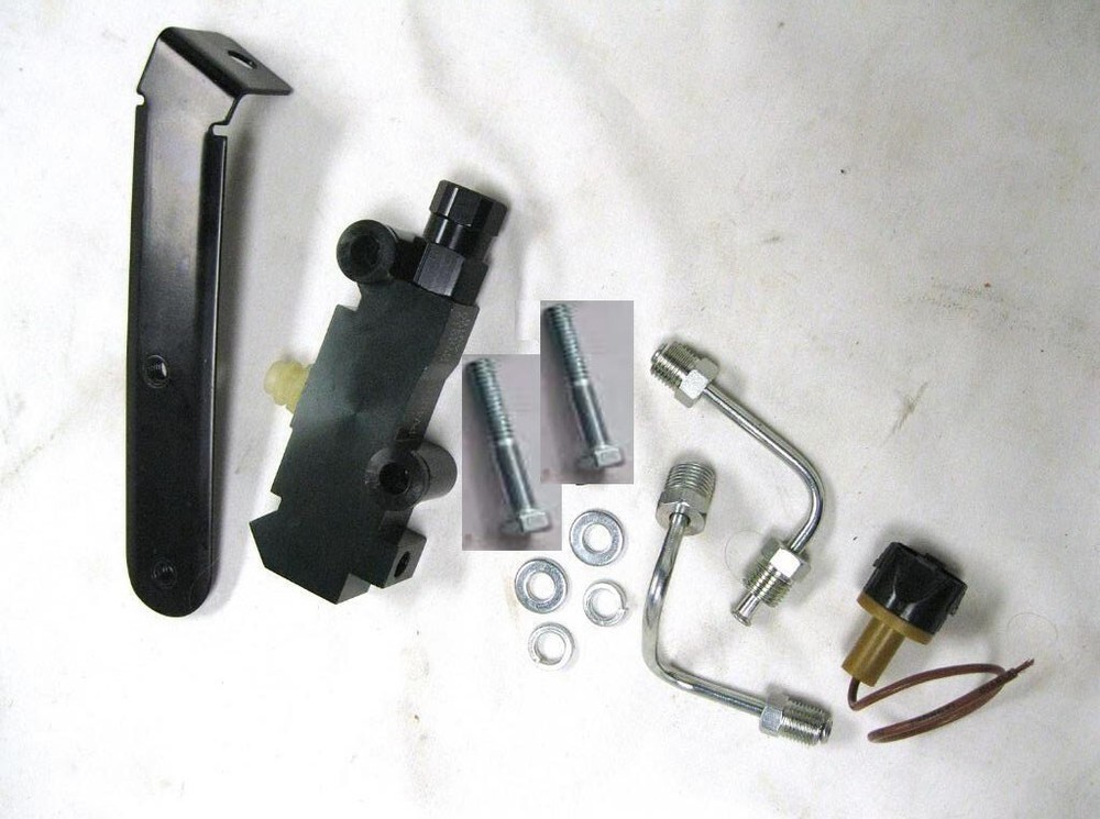 Black Disc Disc Proportioning Brake Valve + Bracket & 9/16" & 1/2" Port Lines