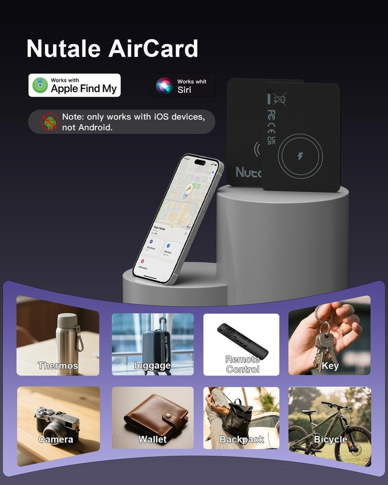 Apple MFi Certified Wallet Tracker-Small Smart Tracking Card for Ap... Fast Ship