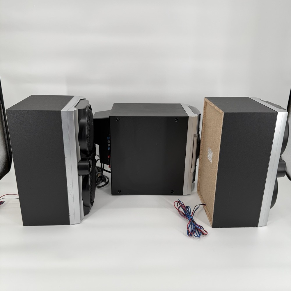 Sony MHC-EC77 3 CD Changer Mini Hi-Fi Component System W/ Speaker Pair TESTED