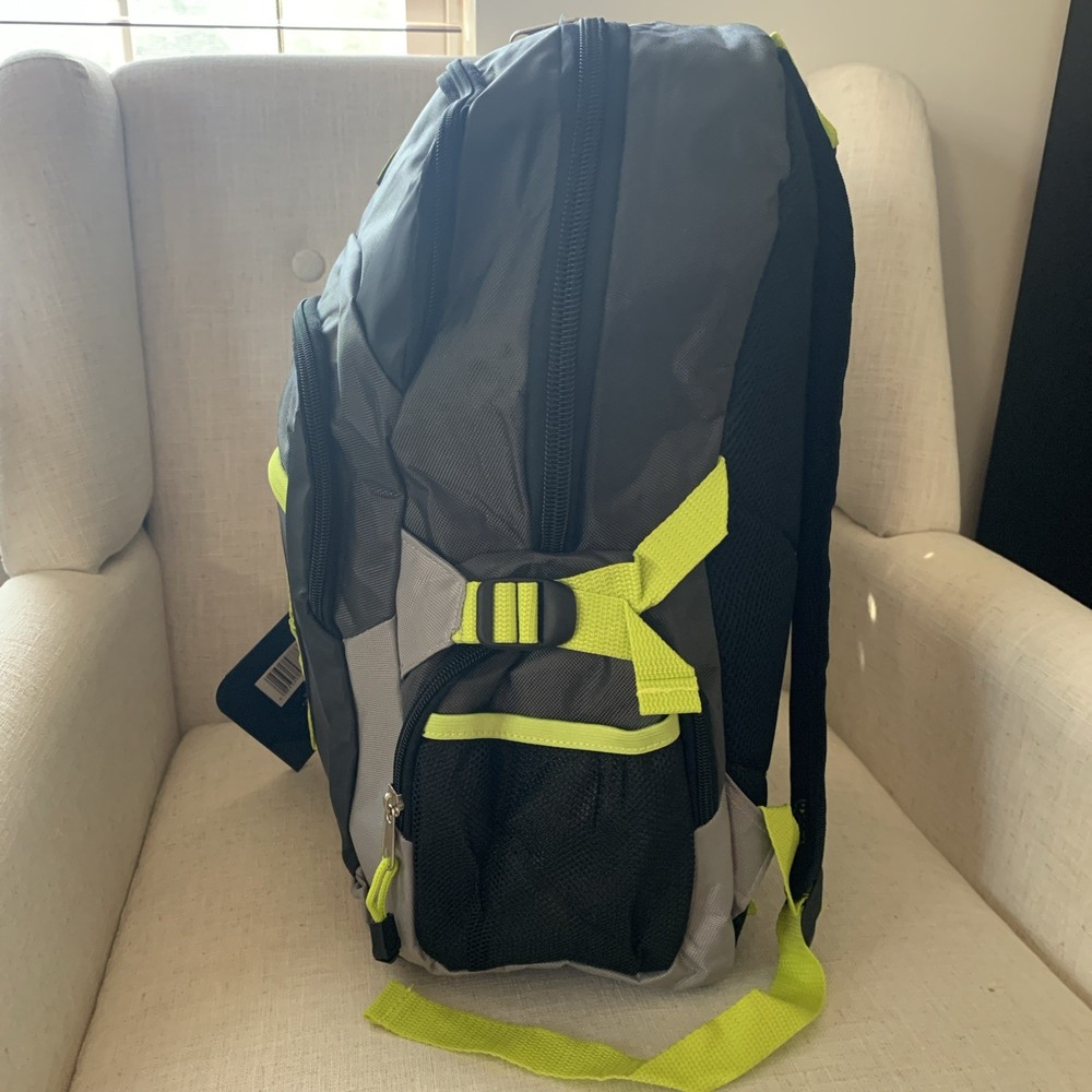 Mountain Edge 19” Padded backpack NWT Grey/Black/Green