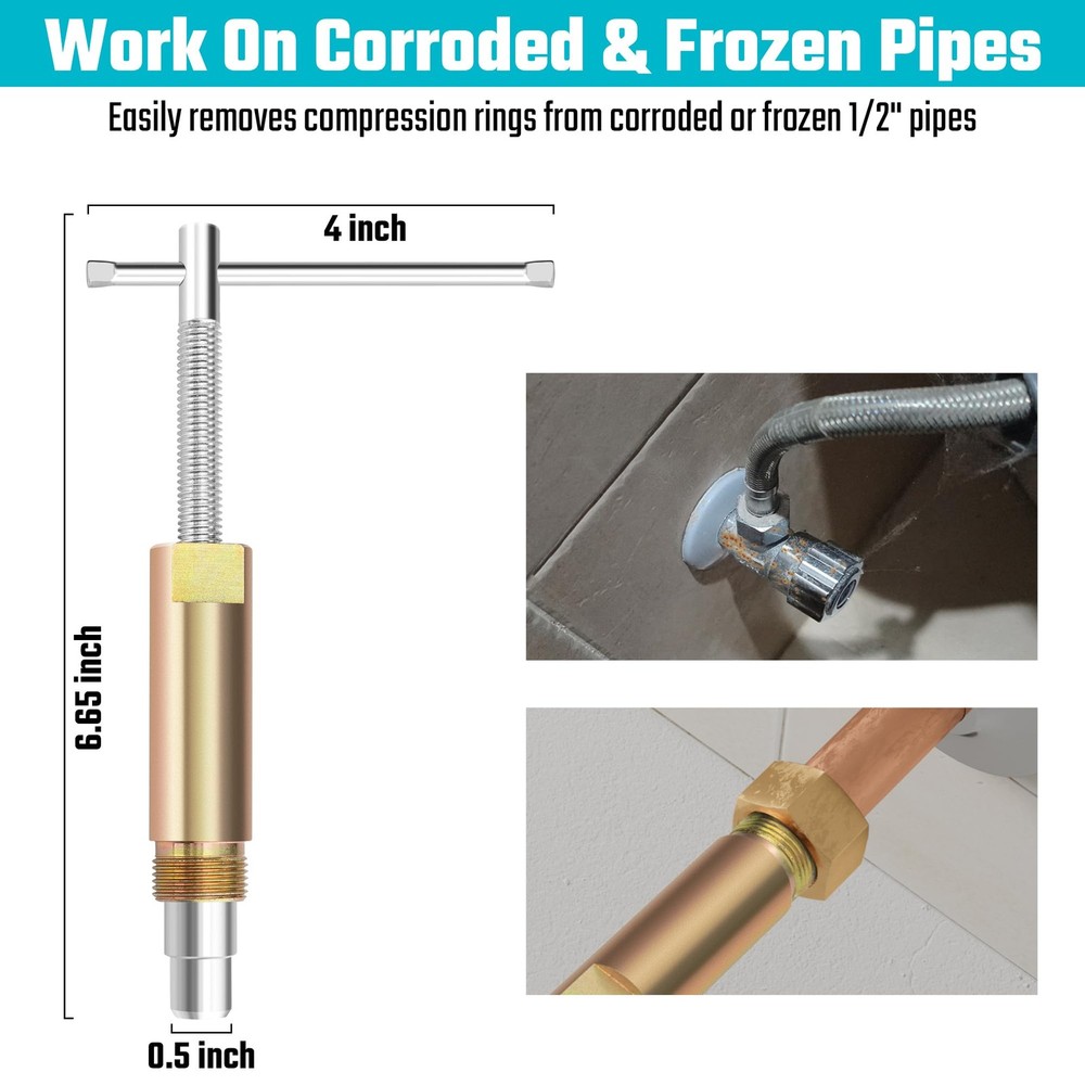 DURATECH Compression Sleeve Puller Tool, Ferrule for 1/2 ”...