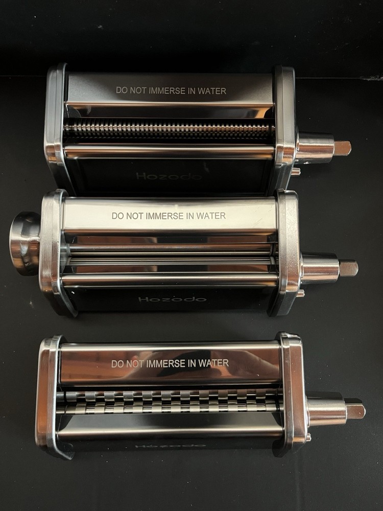 Kitchen 3-Piece Pasta Roller and Cutter Set for KitchenAid Stand-gvode