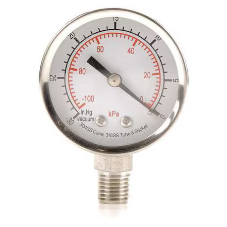 Vacuum Gauge, Test, 2 In,  4Fmk3