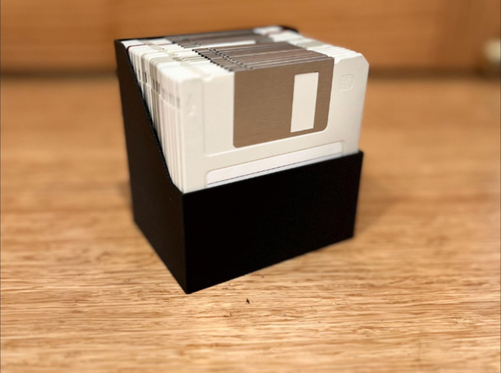 Floppy disk Holder Box Organizer 3.5" Storage Rack Plastic 3D Printed