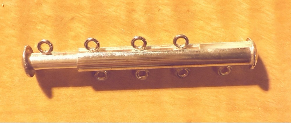 Four String Sterling Silver Slide Clasp Finding
