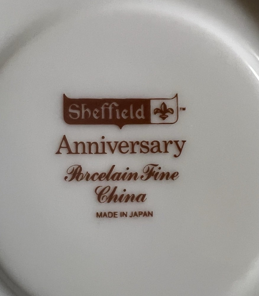 4 Sheffield ANNIVERSARY 6” Saucers