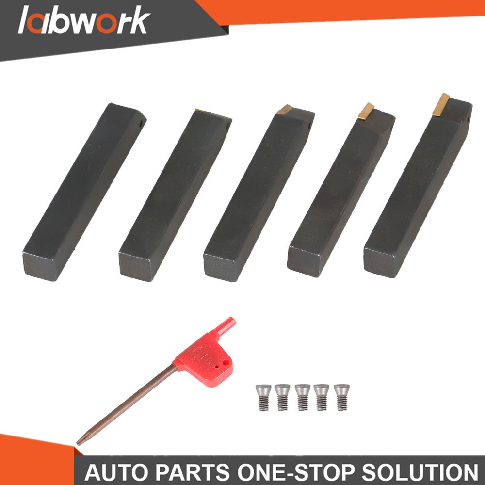 Labwork Carbide Indexable Turning Tool Bit With Carbide Inserts 5 PACK 3/8"