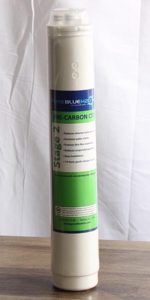 Pure Blue H2O Stage 2 Carbon Replacement Filter Reverse Osmosis System New