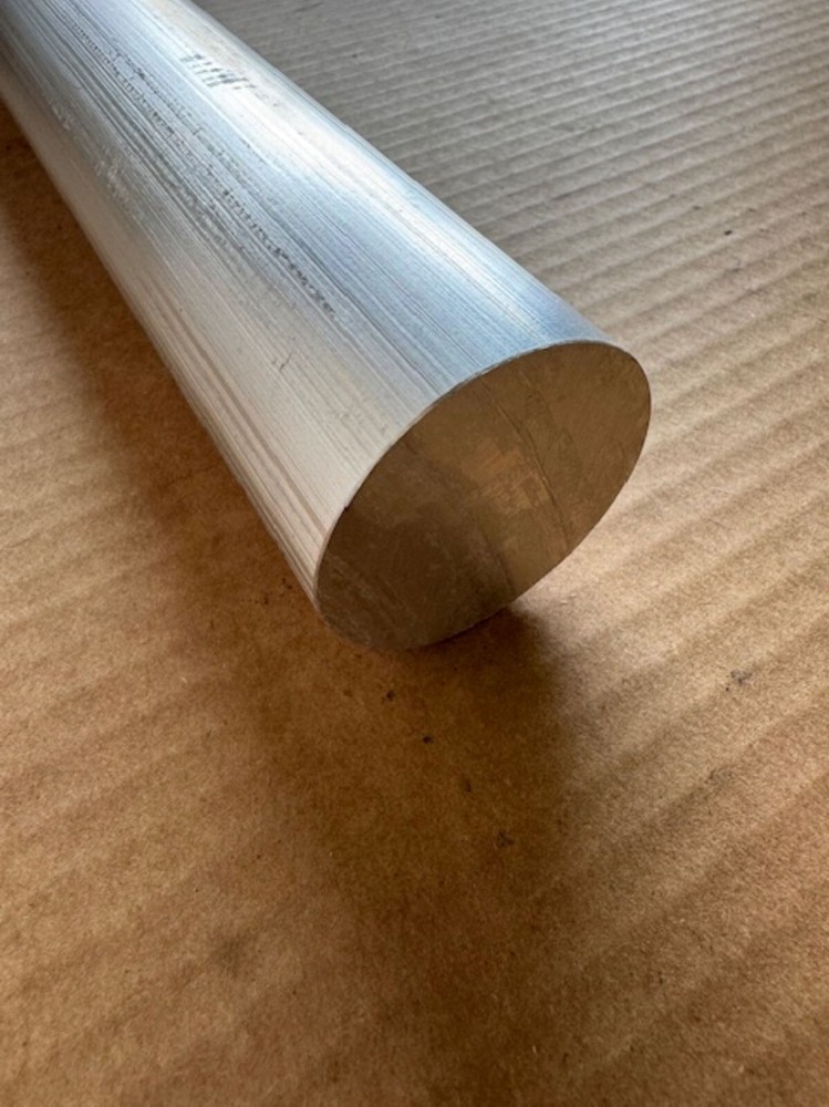2" Diameter Aluminum 6061 Round Rod x 5" Long, Solid Extruded Bar