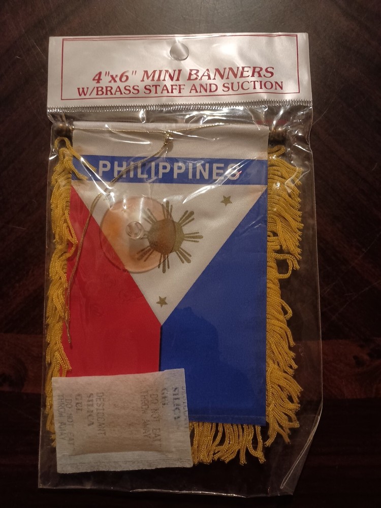 Philippines Car Flag Badge, 4" x 6"