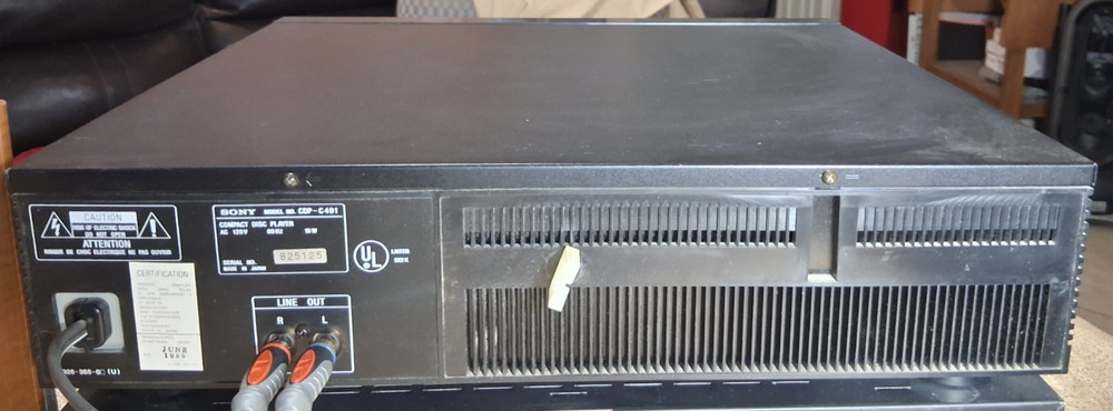 SONY CDP-C401 5-DISC AUTOMATIC COMPACT DISC CD PLAYER DUAL D/A CONVERTER SYSTEM