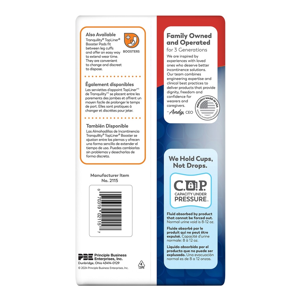 Tranquility Disposable Underwear Medium 72 Ct