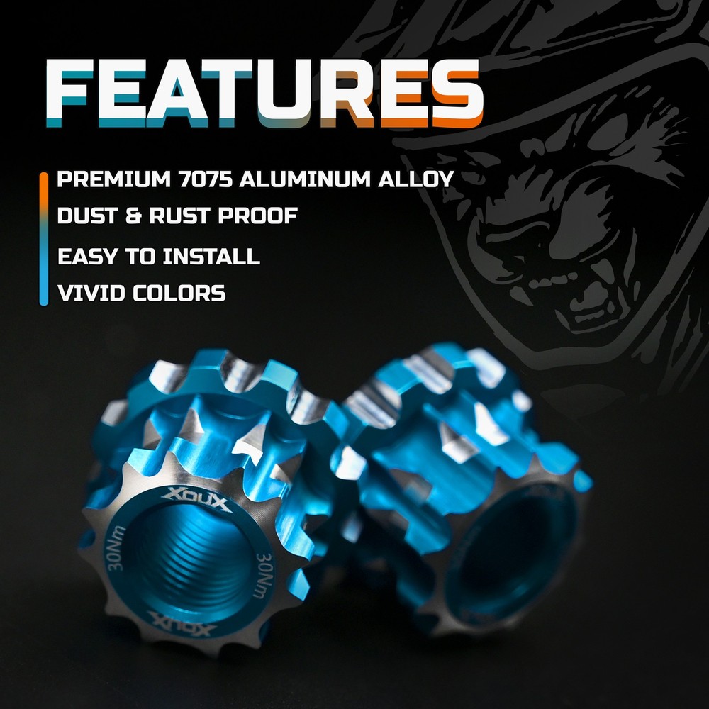 XOUX AX-B BMX Axle Nuts 10MM, Blue