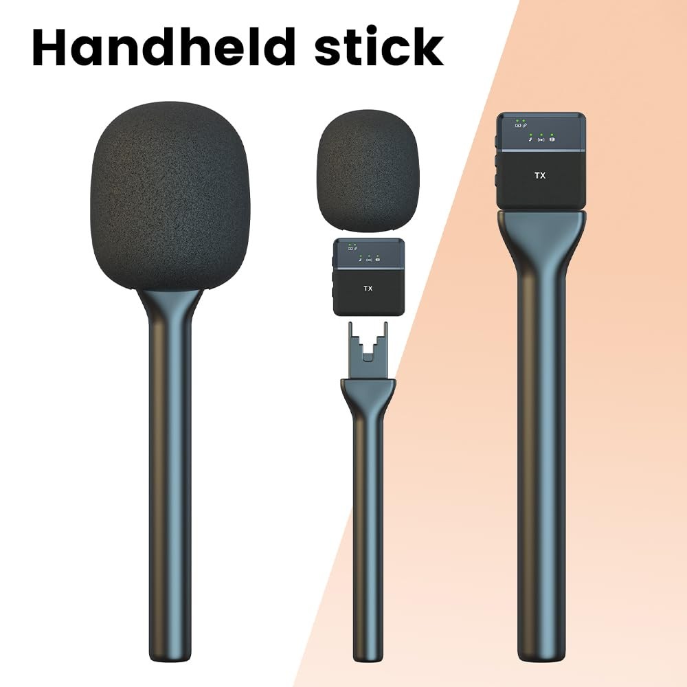 Mic Handle for DJI RODE Microphone Handheld Stand Wireless GO, Interview...