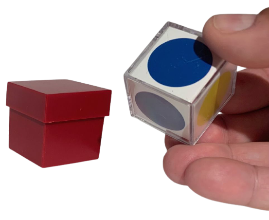 RED MAGIC VISION BOX Color Cube Beginner Brain Mental Toy Pocket Read Mind Trick