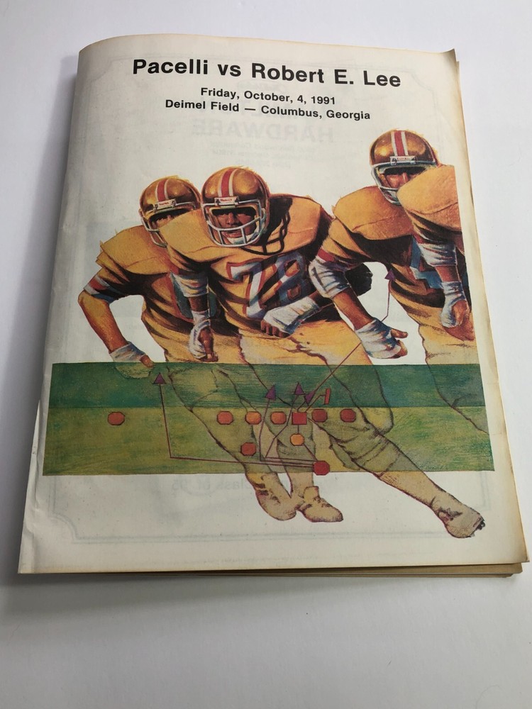 Columbus, GA  Pacelli vs Robert E. Lee Football Program 1991