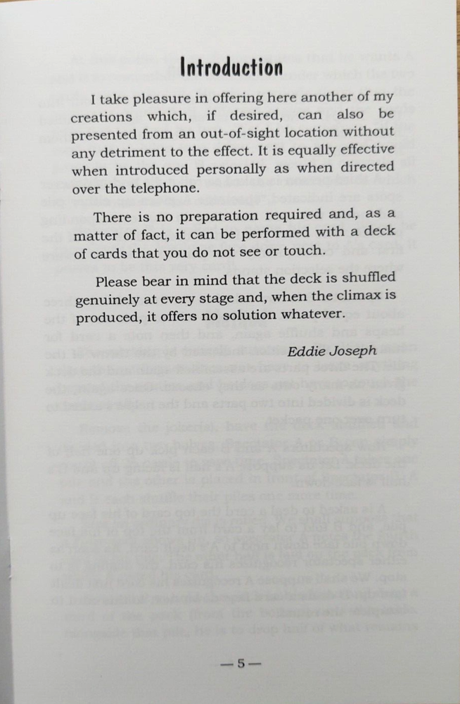 Impossible! by Eddie Joseph -- The borrowed deck card miracle
