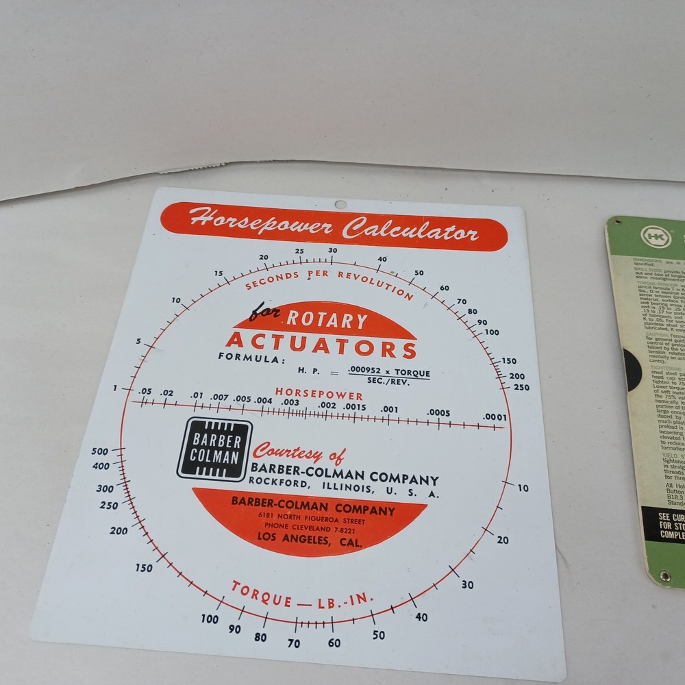 Vintage Engineer Conversion Data Chart Mixed Lot